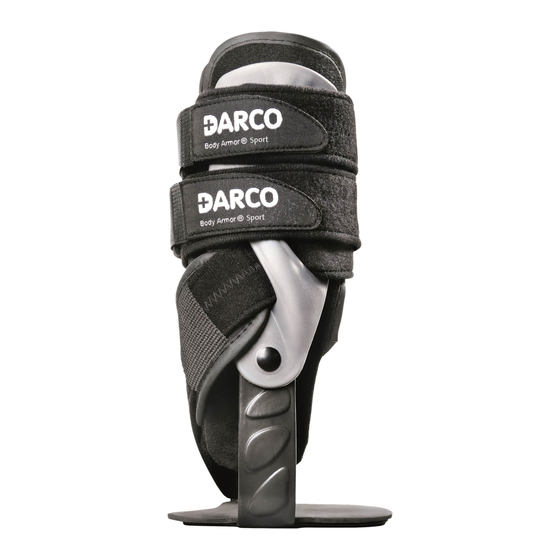Darco Body Armor Sport Quick Start Manual