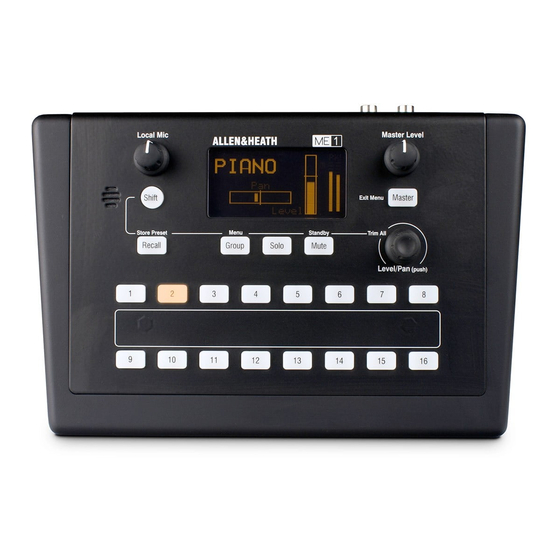 ALLEN & HEATH ME1 User Manual