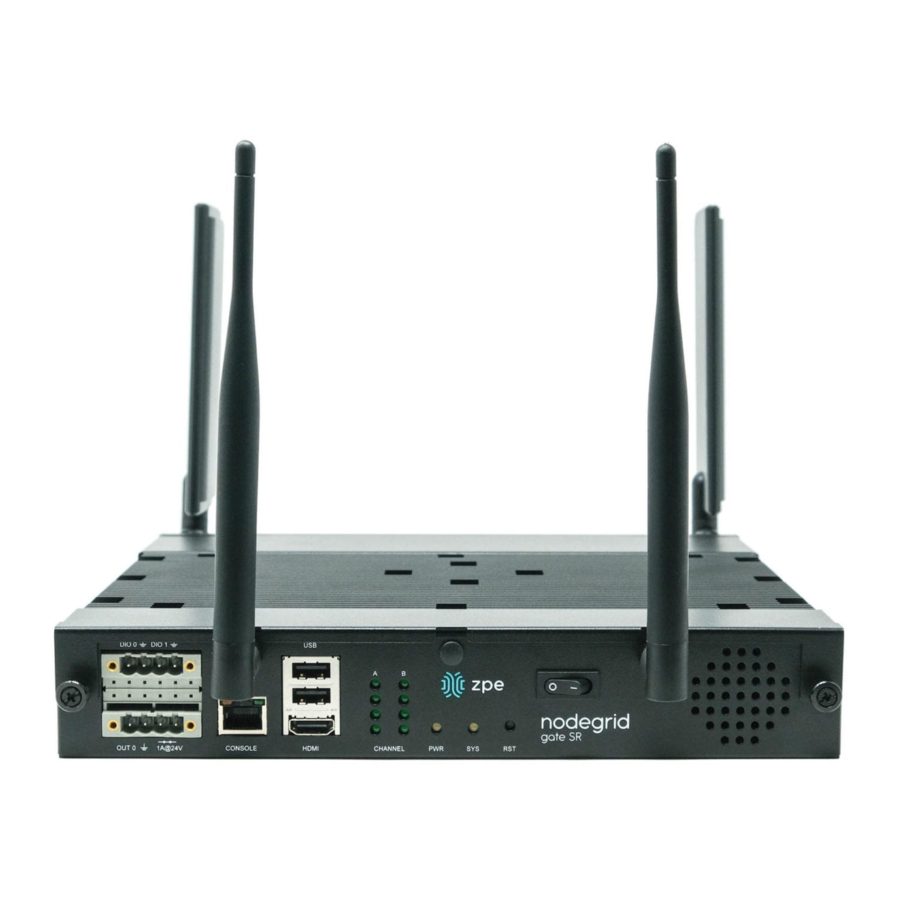 ZPE Nodegrid Gate SR Quick Start Manual