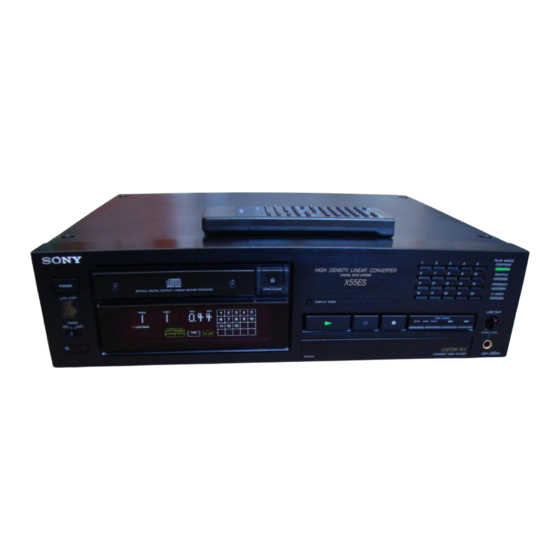 Sony CDP-X55ES Service Manual