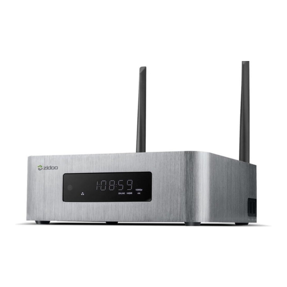 Zidoo X10 Manual
