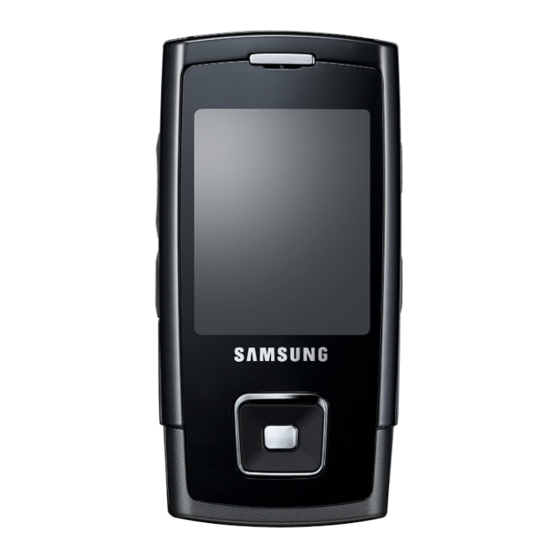 Samsung SGH-E900 User Manual
