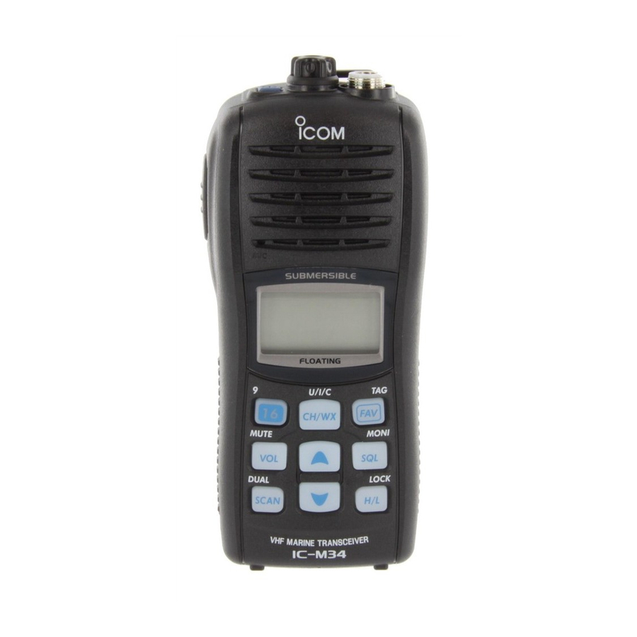 Icom IC-M34 Instruction Manual