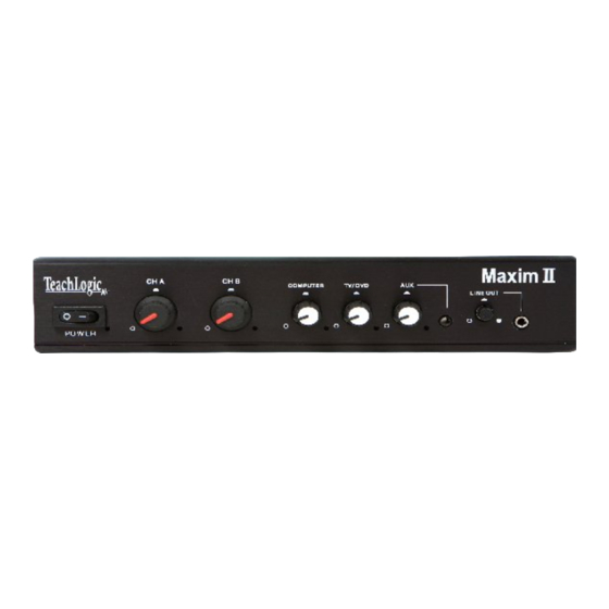 TeachLogic Maxim II User Manual