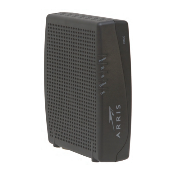 Arris Touchstone CM820 Quick Install Manual