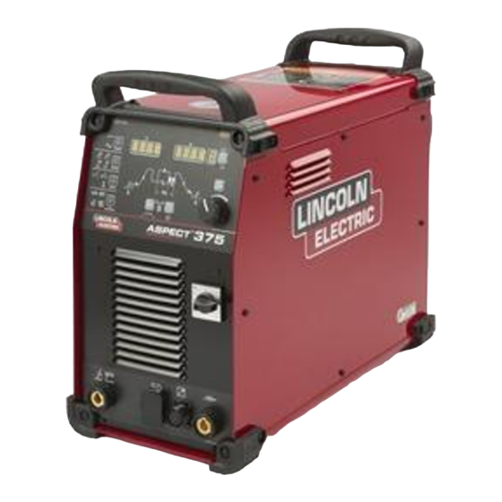 Lincoln Electric Aspect 375 Quick Reference Manual