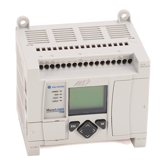 Rockwell Automation Allen-Bradley MicroLogix 1100 Quick Start Manual