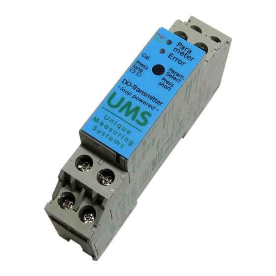 UMS OxyScan Transmitter DIN rail Operation Manual