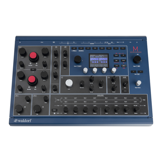 Waldorf M Wavetable Synthesizer Manuals