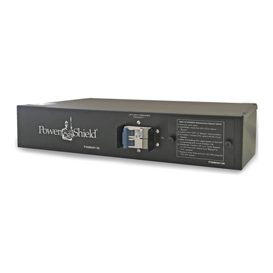 PowerShield PSMBSR10K Quick Manual
