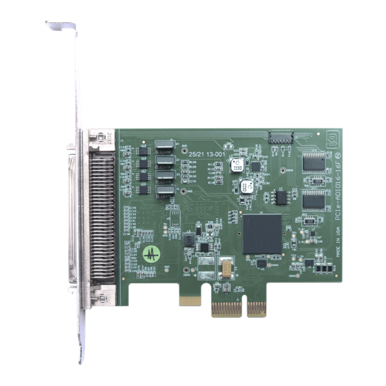 Acces I/O products PCIe-ADIO16-16A Hardware Manual