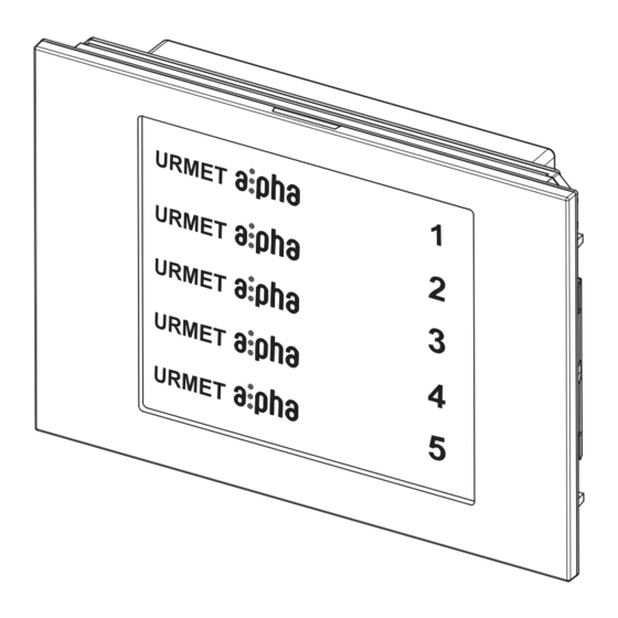 urmet domus alpha 1168/51 Installation Manual