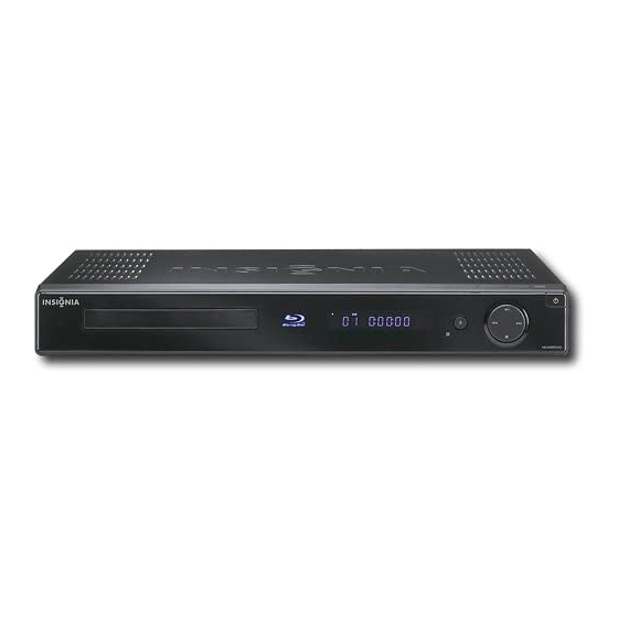 Insignia NS-BRDVD3 - Blu-Ray Disc Player Manuals