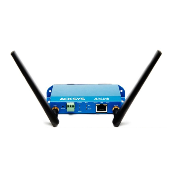 Acksys AirLink V2 Quick Installation Manual