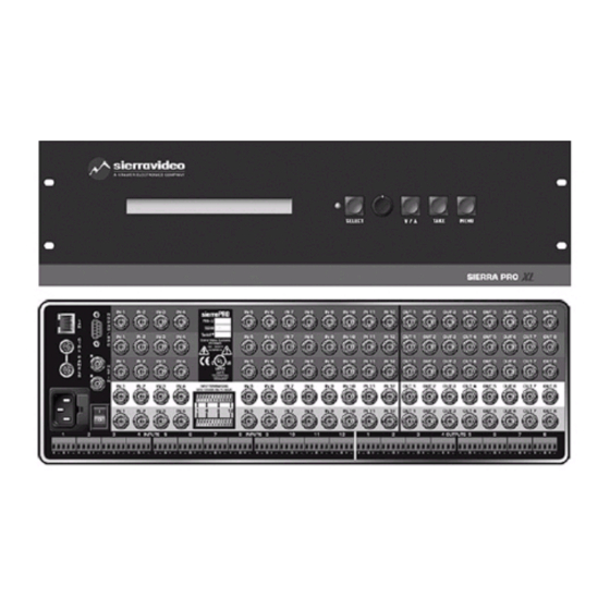 Kramer Sierra Pro XL 1208V3S Specifications