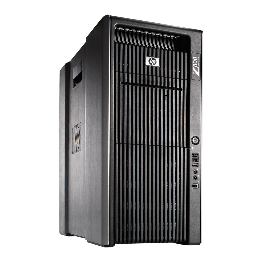 HP Z800 - Workstation - 6 GB RAM Installation Manual