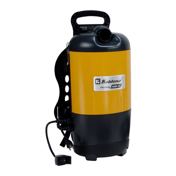 Koblenz Pro Duty 1400 W BP-1400 Operating Instructions