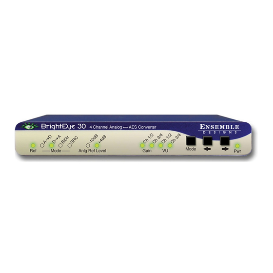 Ensemble Designs BrightEye 30 User Manual