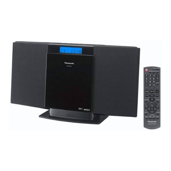 Panasonic SC-HC10 Operating Instructions