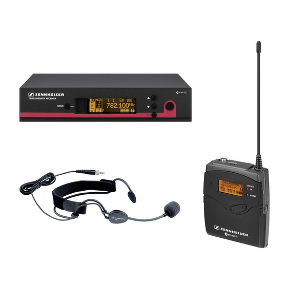 SENNHEISER EW 145 G3 MANUAL Pdf Download ManualsLib