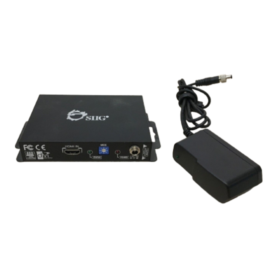 SIIG CE-HM0021-S1 Quick Installation Manual