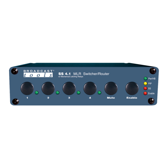 Broadcast Tools SS 4.1 MLR Installation And Operation Manual