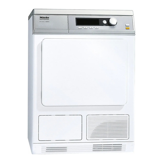 Miele PT 7137 WP Vario Commissioning, Programme Chart And Settings