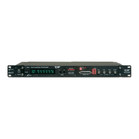 TDT RX6 Ultrasonic Recording Manual