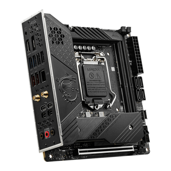 MSI MEG Z590I UNIFY Quick Start Manual