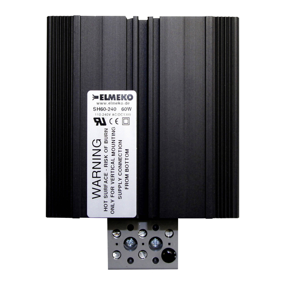 ELMEKO SH Installation And Operating Manual