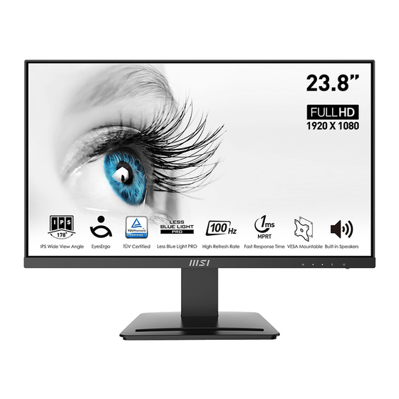 MSI PRO MP273AP User Manual