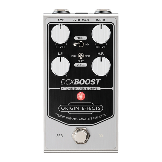 Origin Effects DCX BOOST Owner's Manual