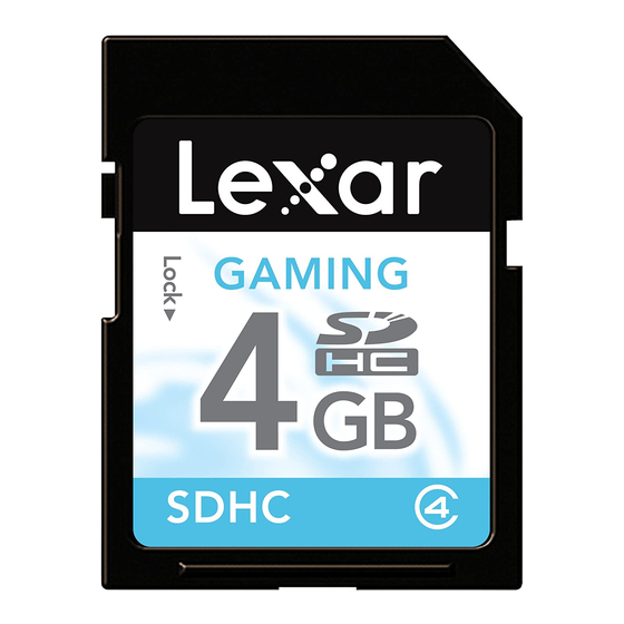 Lexar GAMING SDHC CARD - DATASHEET REV A Datasheet