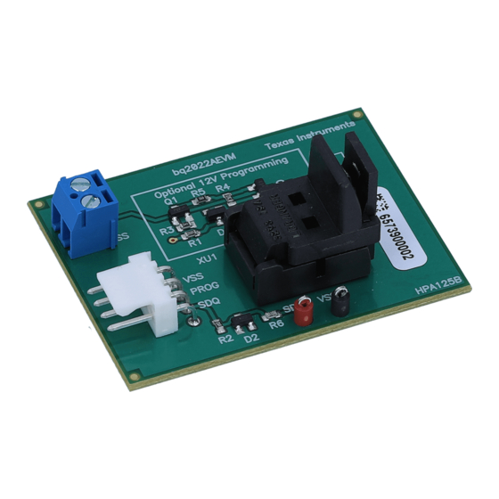 Texas Instruments bq2022A User Manual
