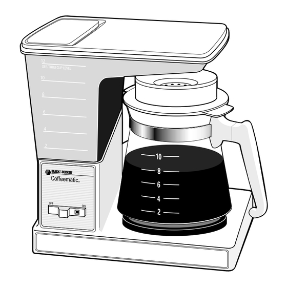Black & Decker Coffeematic DCM90M Series Use And Care Book