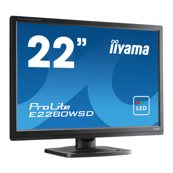 Iiyama ProLite B2280WSD-W1 User Manual