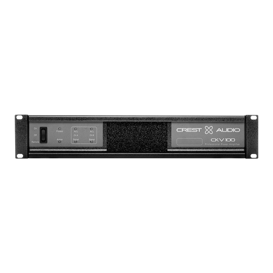 Crest Audio CKV100 Specifications