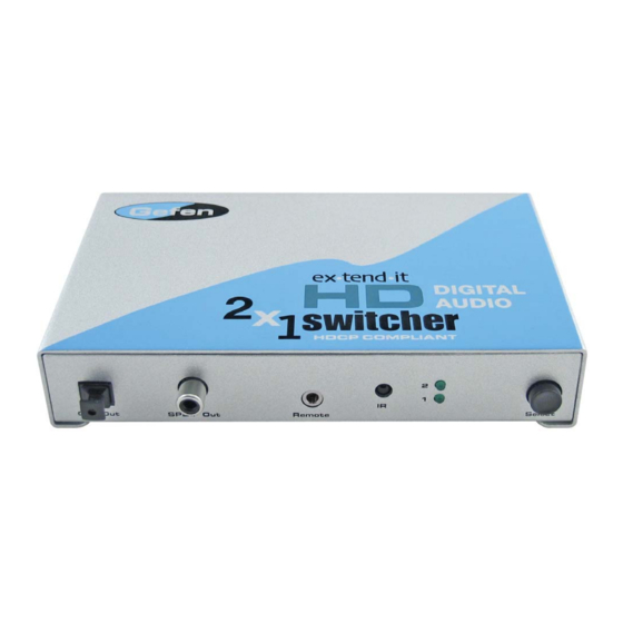 Gefen HD Digital Audio Switcher User Manual