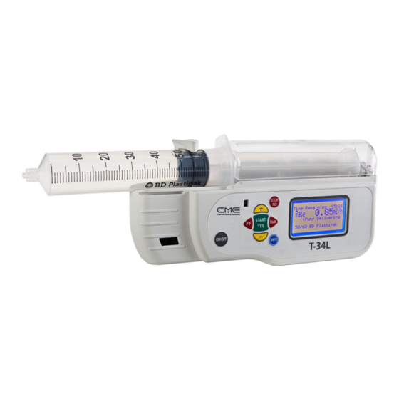 User Manuals: CME T34L Syringe Pump System