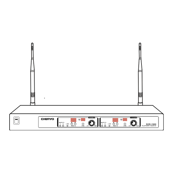 Chiayo SDR-1900 Operation Manual