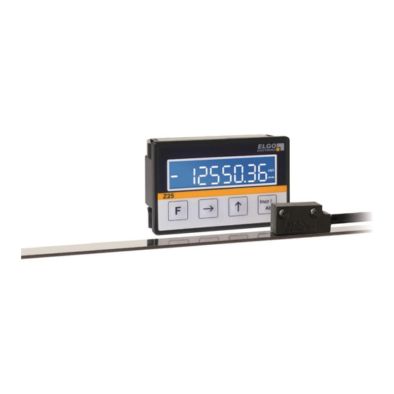 ELGO Electronic Z25 Position Indicator Manuals
