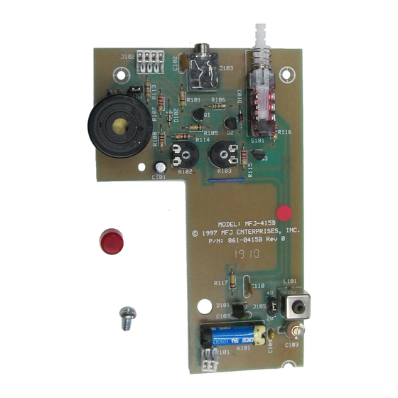 User Manuals: MFJ MFJ-415B CW Adapter QRP