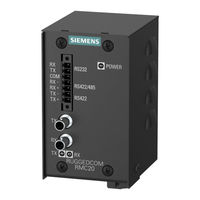Siemens SIMATIC NET RUGGEDCOM RMC20 Installation Manual