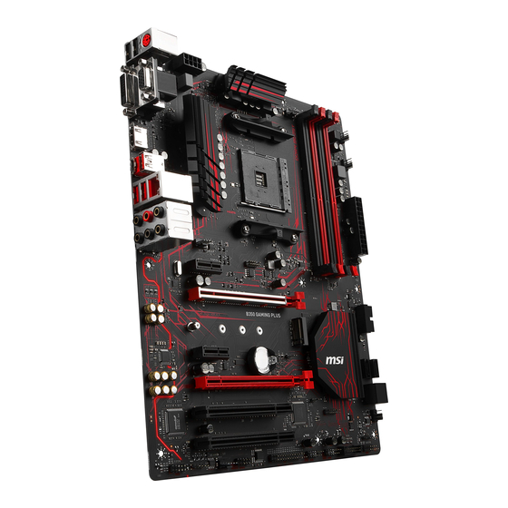MSI B350 GAMING Quick Start Manual