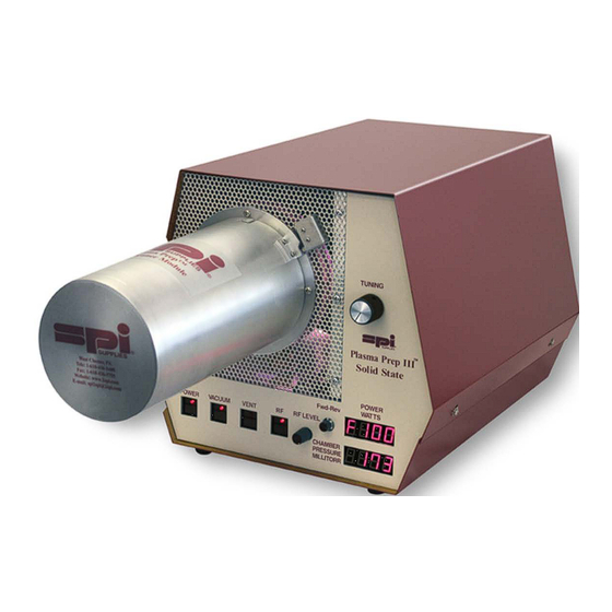 SPI Supplies plasma prep III Operation Manual