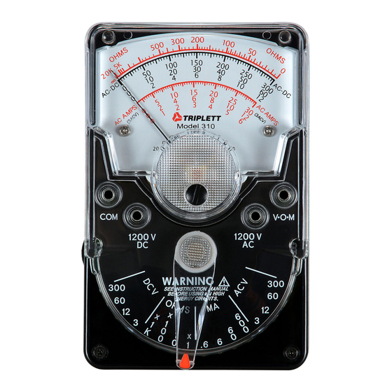 Triplett 310 Instruction Manual