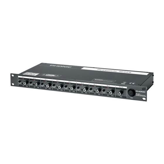 Phonic PM801 User Manual