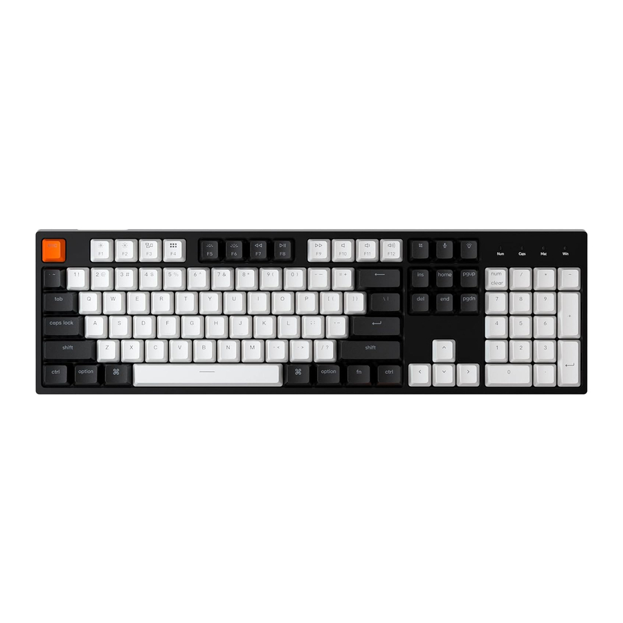Keychron C2 - Full Size Mechanical Keyboard Manual