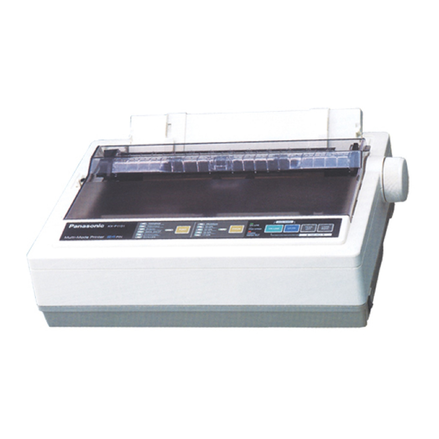 Panasonic KX-P1131 - KX-P 1131 B/W Dot-matrix Printer Manuals