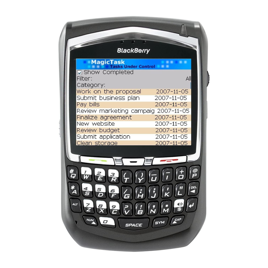 Blackberry 8707 Series User Manual
